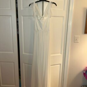 Show Me Your MuMu White Maxi Dress with Spaghetti Straps